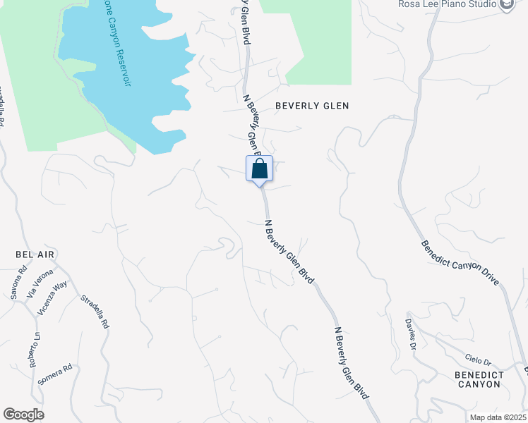 map of restaurants, bars, coffee shops, grocery stores, and more near 1761 North Beverly Glen Boulevard in Los Angeles