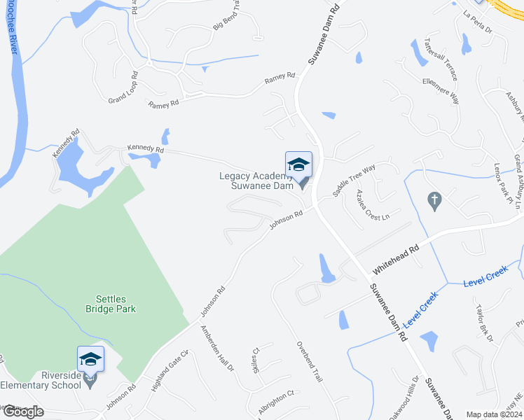 map of restaurants, bars, coffee shops, grocery stores, and more near 5722 Ashleigh Walk Drive Northwest in Suwanee