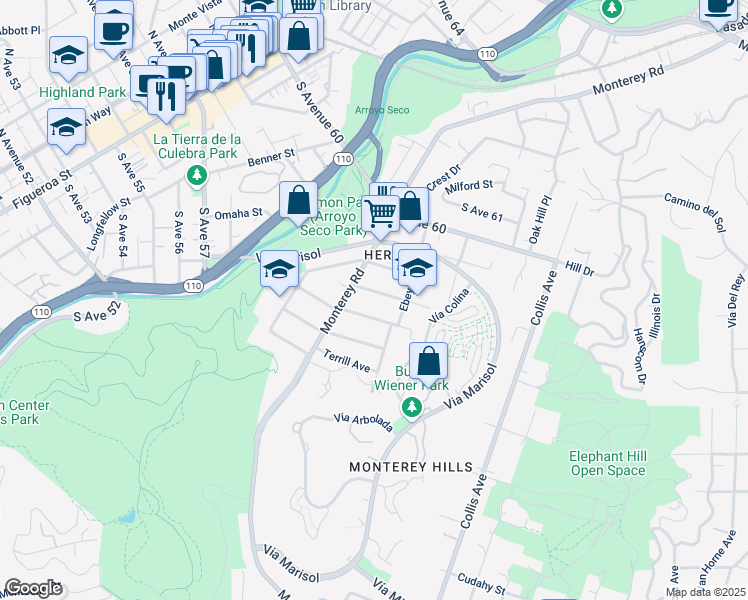 map of restaurants, bars, coffee shops, grocery stores, and more near 528 Coleman Avenue in Los Angeles