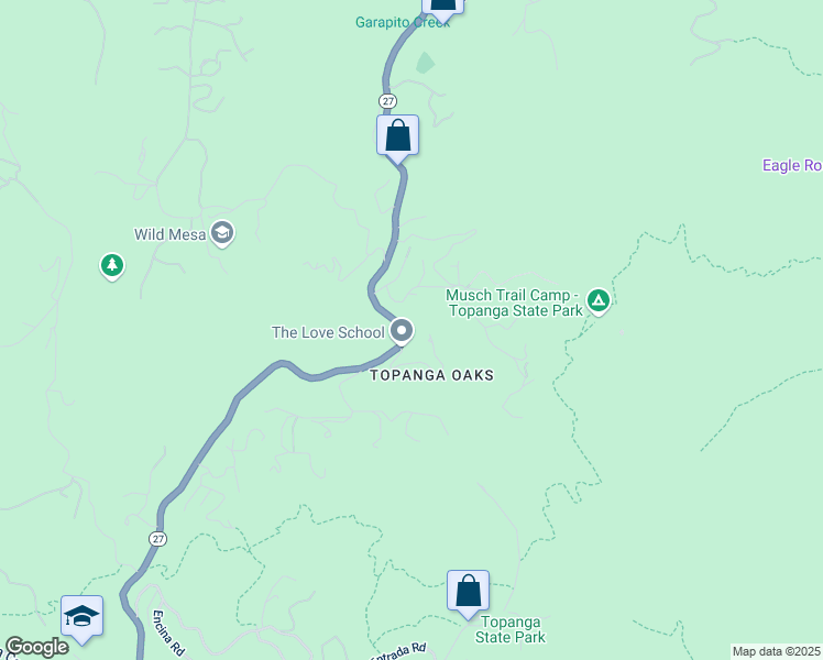 map of restaurants, bars, coffee shops, grocery stores, and more near 1006 North Topanga Canyon Boulevard in Topanga