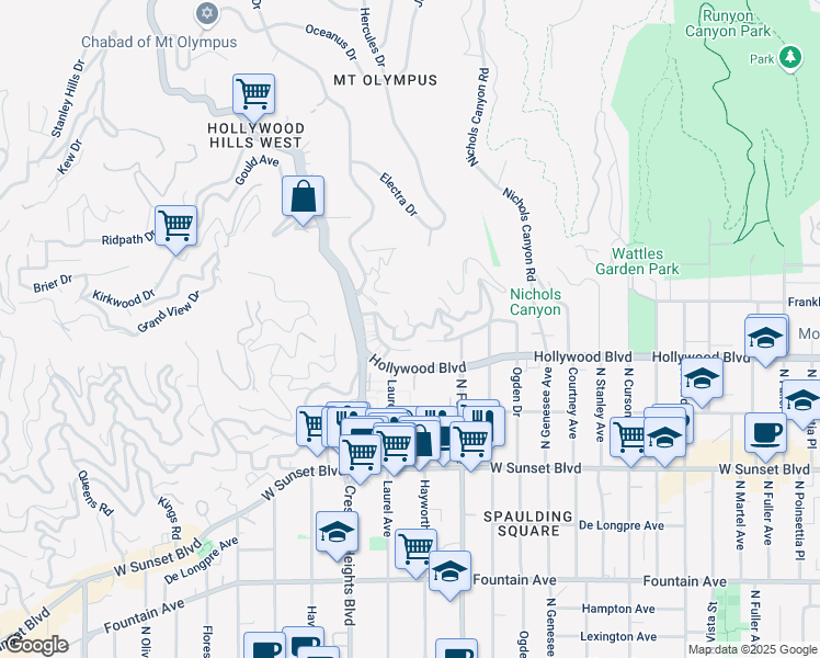 map of restaurants, bars, coffee shops, grocery stores, and more near 8009 Floral Avenue in Los Angeles