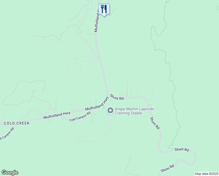 map of restaurants, bars, coffee shops, grocery stores, and more near 24772 Mulholland Highway in Calabasas