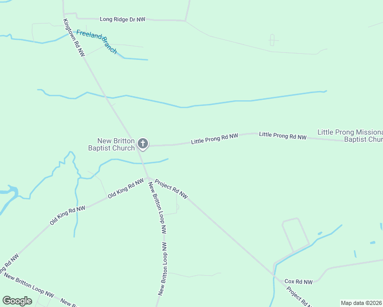 map of restaurants, bars, coffee shops, grocery stores, and more near 5720 Little Prong Road Northwest in Ash