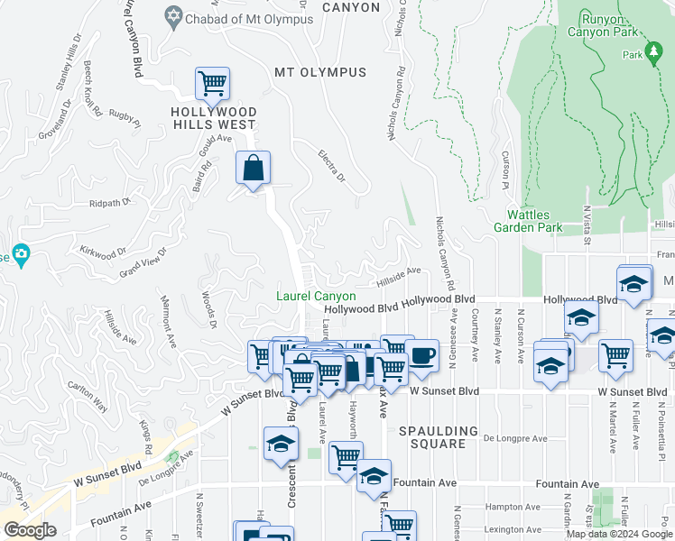 map of restaurants, bars, coffee shops, grocery stores, and more near 8011 Floral Avenue in Los Angeles