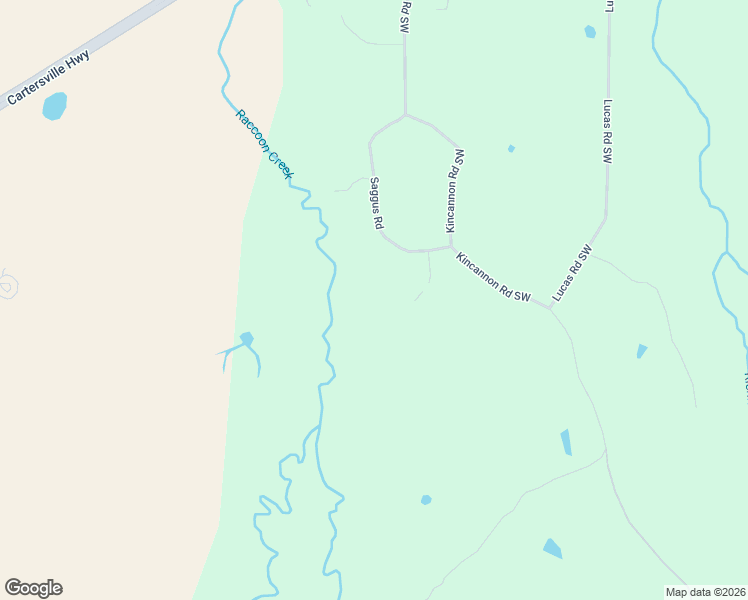 map of restaurants, bars, coffee shops, grocery stores, and more near 208 Kincannon Road Southwest in Cartersville