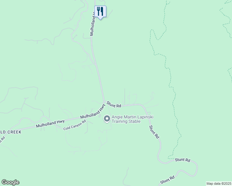 map of restaurants, bars, coffee shops, grocery stores, and more near 2140 Stunt Road in Calabasas