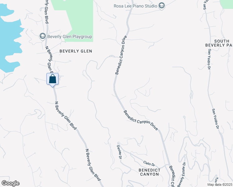 map of restaurants, bars, coffee shops, grocery stores, and more near 1806 Benedict Canyon Drive in Beverly Hills