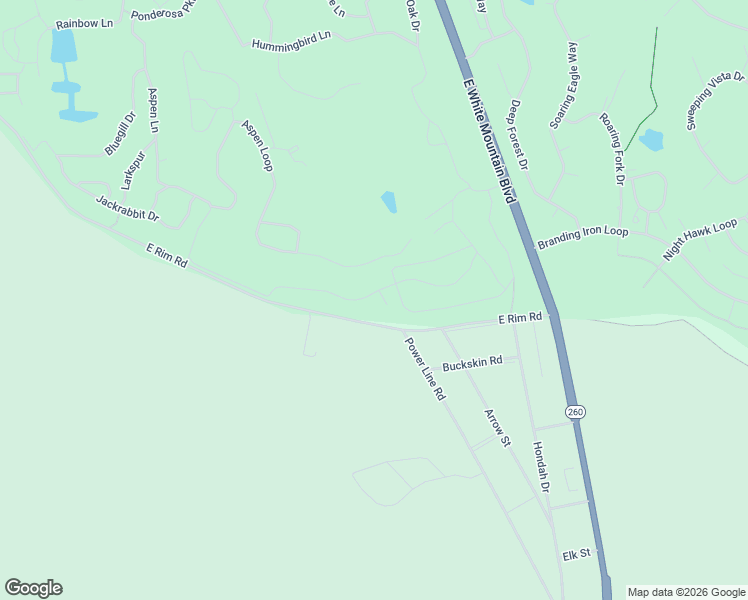 map of restaurants, bars, coffee shops, grocery stores, and more near 3499 Aspen Loop in Navajo County