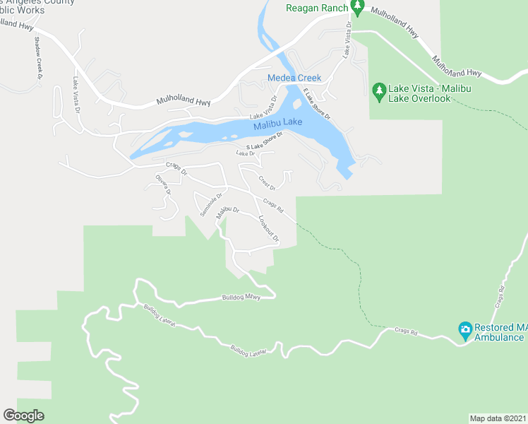 map of restaurants, bars, coffee shops, grocery stores, and more near 1814 Lookout Drive in Agoura Hills