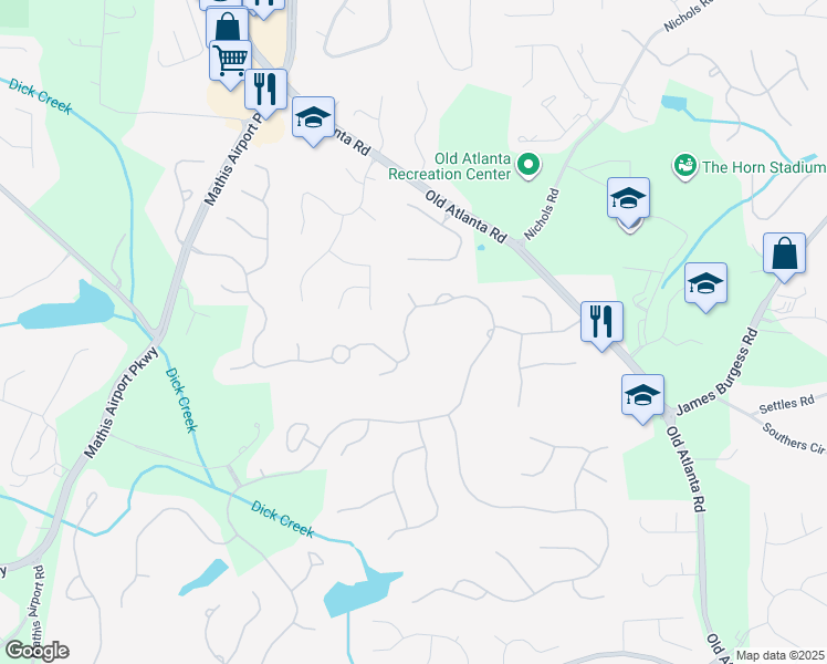 map of restaurants, bars, coffee shops, grocery stores, and more near 7245 Laurel Oak Drive in Suwanee
