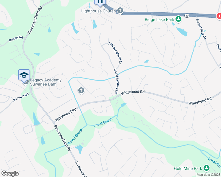 map of restaurants, bars, coffee shops, grocery stores, and more near 5410 Lenox Park Place in Buford