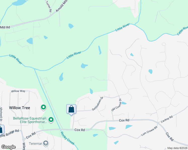 map of restaurants, bars, coffee shops, grocery stores, and more near 14175 Old Course Drive in Roswell