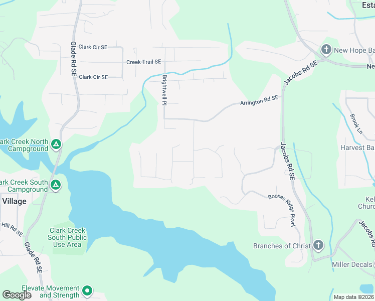 map of restaurants, bars, coffee shops, grocery stores, and more near 6360 Emerald Trail in Acworth