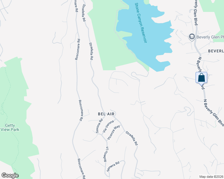 map of restaurants, bars, coffee shops, grocery stores, and more near 1766 Stone Canyon Road in Los Angeles