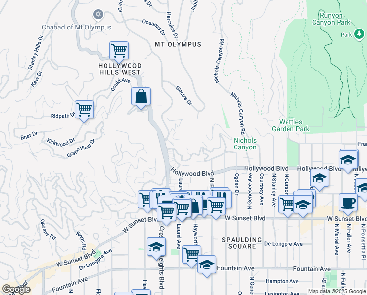 map of restaurants, bars, coffee shops, grocery stores, and more near 8021 Floral Avenue in Los Angeles