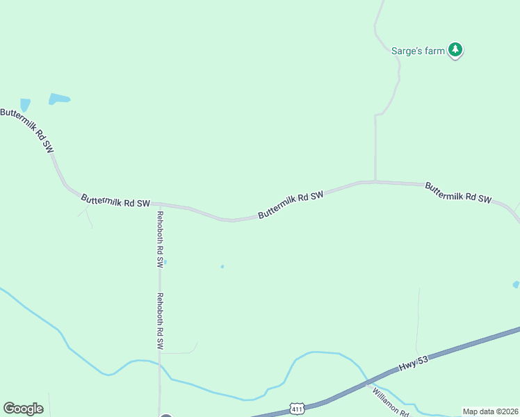 map of restaurants, bars, coffee shops, grocery stores, and more near 702 Buttermilk Road Southwest in Cave Spring