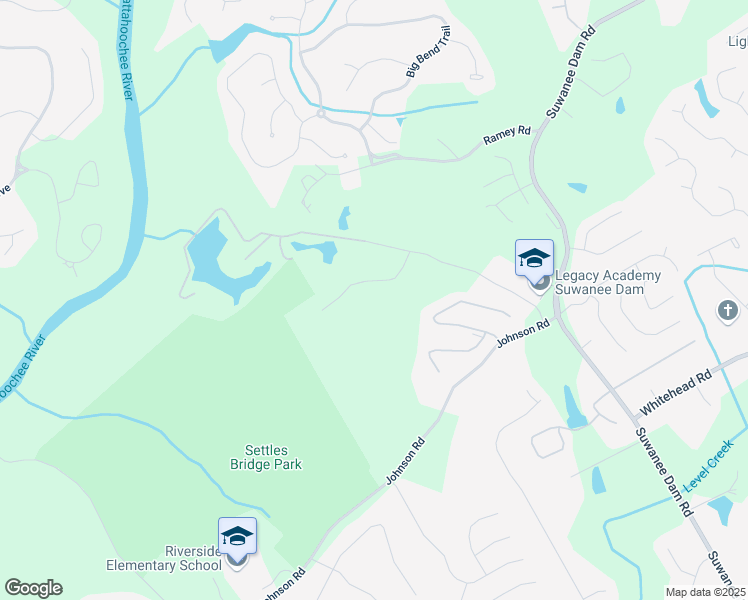 map of restaurants, bars, coffee shops, grocery stores, and more near 5686 Kennedy Road in Suwanee