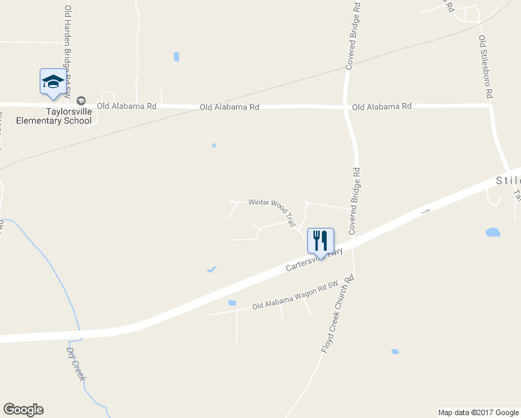 map of restaurants, bars, coffee shops, grocery stores, and more near 29 Winter Wood Trail in Taylorsville