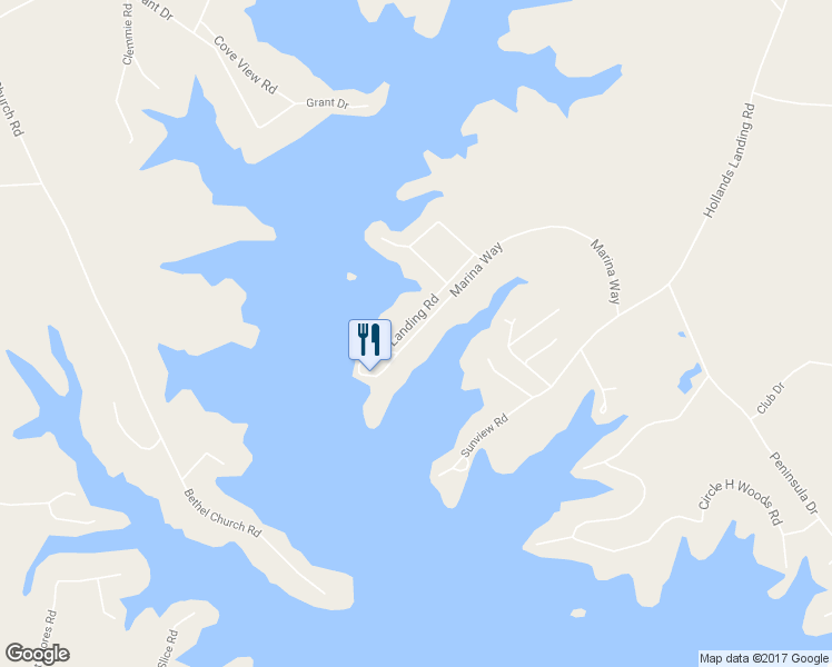 map of restaurants, bars, coffee shops, grocery stores, and more near 671 Marina Way in Prosperity