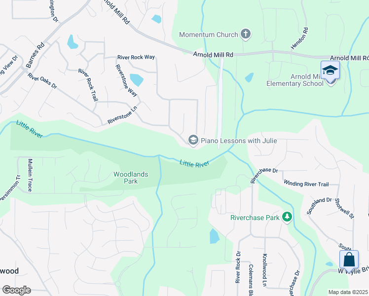 map of restaurants, bars, coffee shops, grocery stores, and more near 6026 Woodcreek Drive in Woodstock