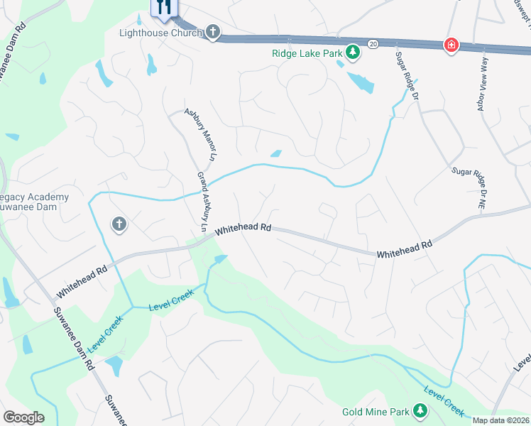 map of restaurants, bars, coffee shops, grocery stores, and more near 5340 Lexington View Place in Sugar Hill