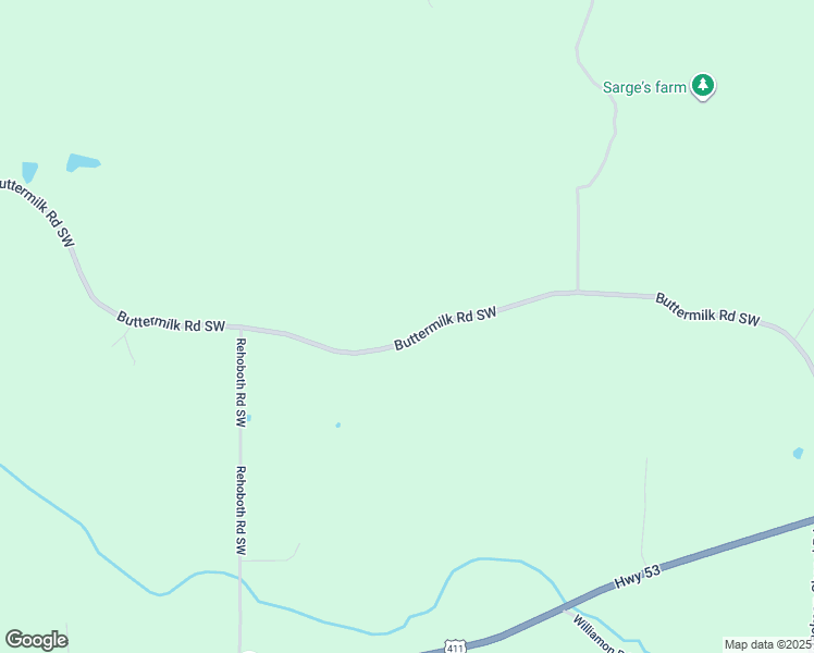 map of restaurants, bars, coffee shops, grocery stores, and more near 696 Buttermilk Road Southwest in Cave Spring