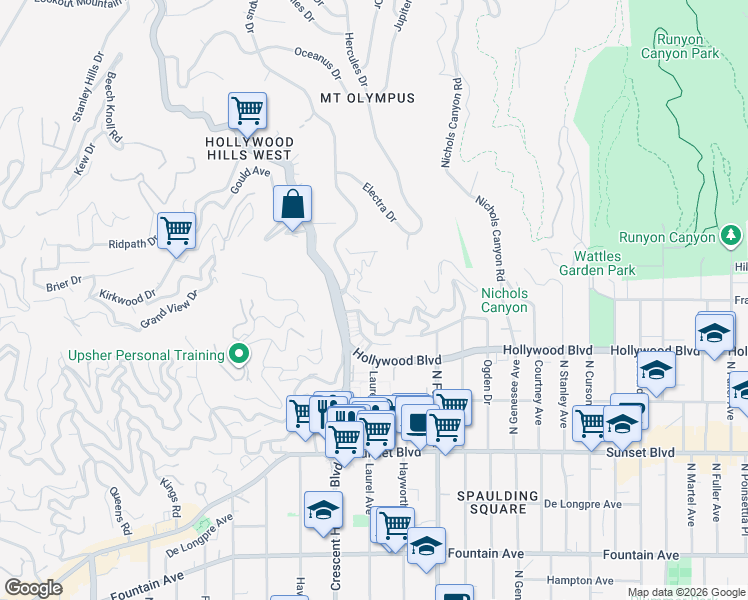 map of restaurants, bars, coffee shops, grocery stores, and more near 8027 Floral Avenue in Los Angeles