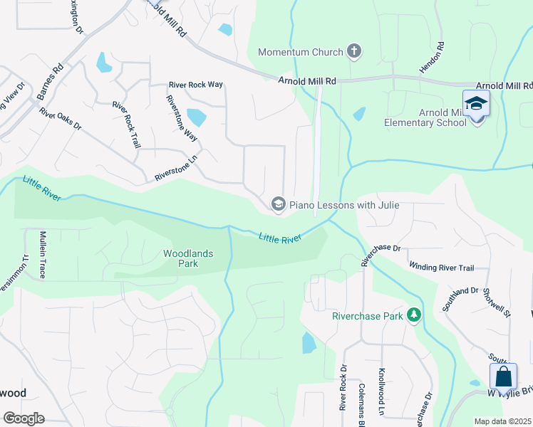 map of restaurants, bars, coffee shops, grocery stores, and more near 6026 Woodcreek Drive in Woodstock