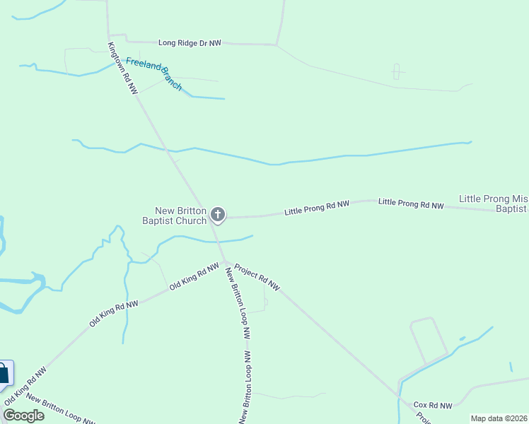 map of restaurants, bars, coffee shops, grocery stores, and more near 5720 Little Prong Road Northwest in Ash