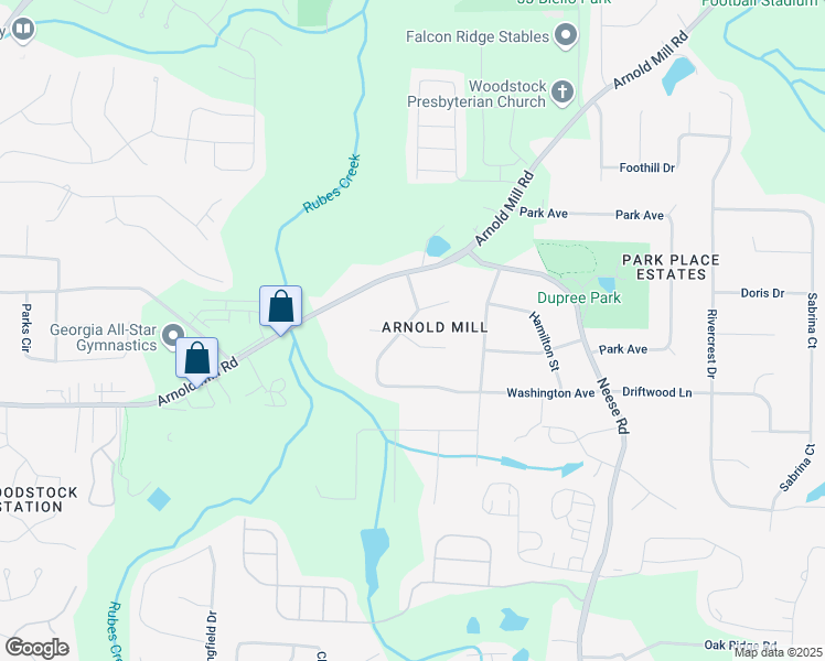 map of restaurants, bars, coffee shops, grocery stores, and more near 1025 Washington Avenue in Woodstock