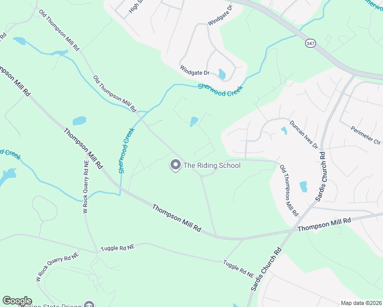 map of restaurants, bars, coffee shops, grocery stores, and more near 3103 Old Thompson Mill Road in Buford