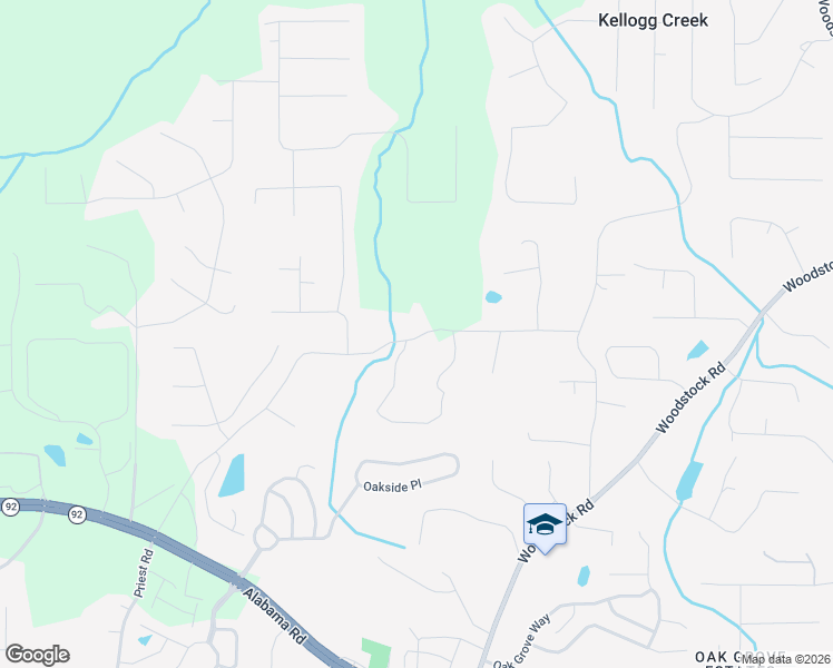 map of restaurants, bars, coffee shops, grocery stores, and more near 6141 Little Ridge Road in Acworth
