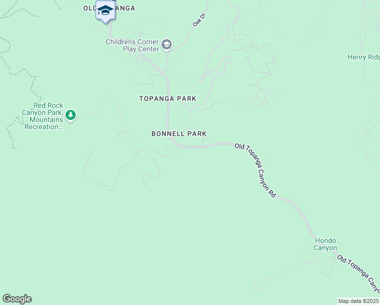 map of restaurants, bars, coffee shops, grocery stores, and more near 1231 Old Topanga Canyon Road in Topanga