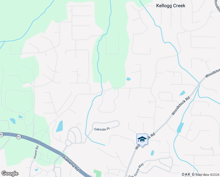 map of restaurants, bars, coffee shops, grocery stores, and more near 6141 Little Ridge Road in Acworth