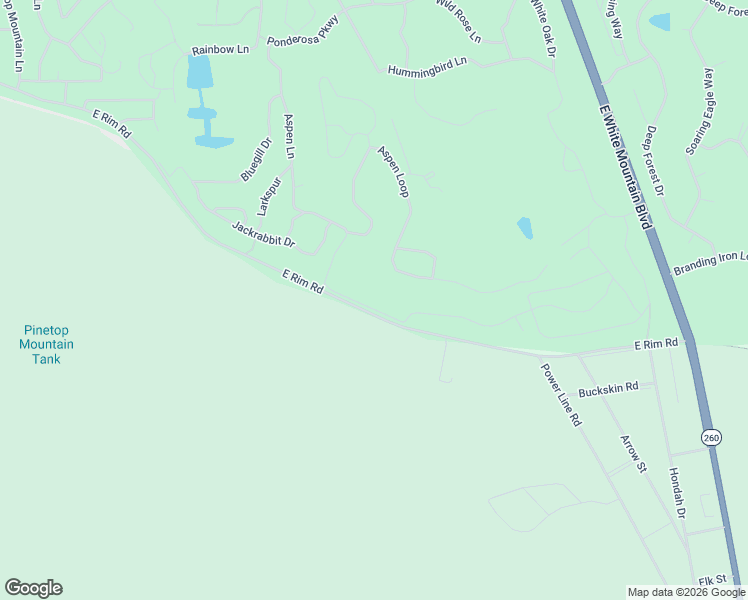 map of restaurants, bars, coffee shops, grocery stores, and more near 2912 Woodpecker Lane in Navajo County