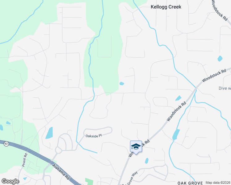 map of restaurants, bars, coffee shops, grocery stores, and more near 6215 Little Ridge Road in Acworth