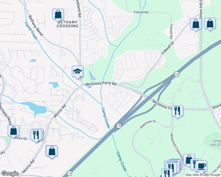 map of restaurants, bars, coffee shops, grocery stores, and more near 718 Deerfield Point in Milton