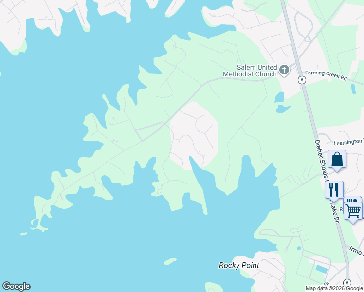 map of restaurants, bars, coffee shops, grocery stores, and more near 100 Tattlers Trail in Irmo