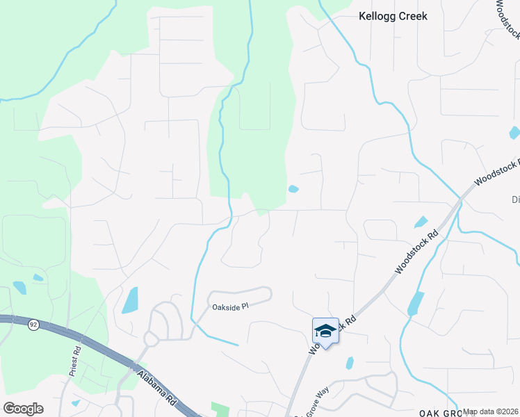 map of restaurants, bars, coffee shops, grocery stores, and more near 6141 Little Ridge Road in Acworth
