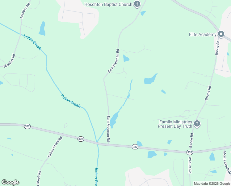 map of restaurants, bars, coffee shops, grocery stores, and more near 985 Sam Freeman Road in Hoschton