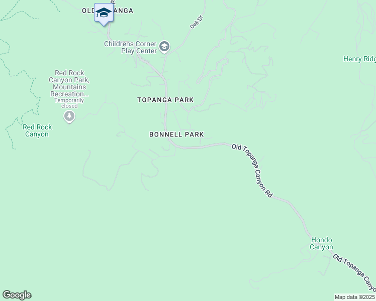 map of restaurants, bars, coffee shops, grocery stores, and more near 1231 Old Topanga Canyon Road in Topanga