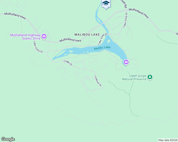map of restaurants, bars, coffee shops, grocery stores, and more near 29012 Crags Drive in Agoura Hills