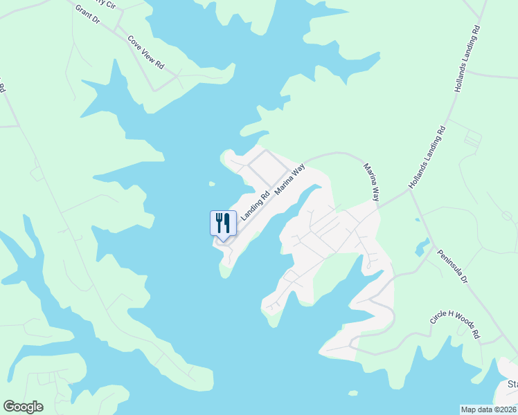 map of restaurants, bars, coffee shops, grocery stores, and more near 603 Marina Way in Prosperity