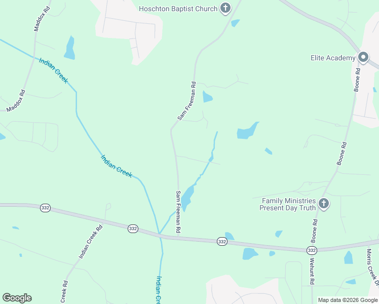 map of restaurants, bars, coffee shops, grocery stores, and more near 985 Sam Freeman Road in Hoschton
