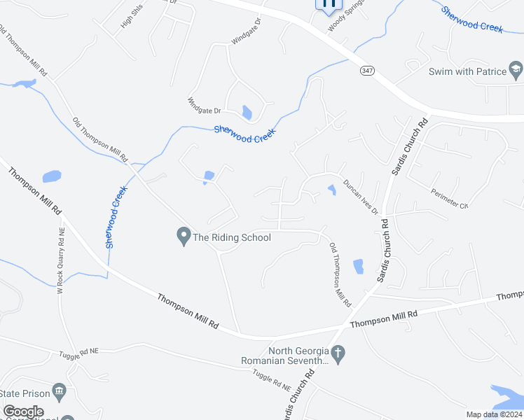 map of restaurants, bars, coffee shops, grocery stores, and more near 4422 Keenly Valley Drive Northeast in Buford