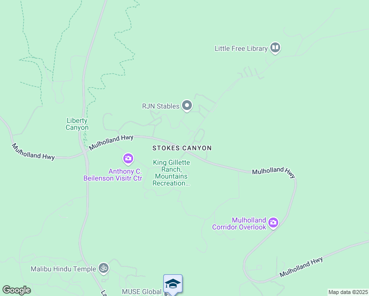 map of restaurants, bars, coffee shops, grocery stores, and more near Stokes Canyon Road in Calabasas