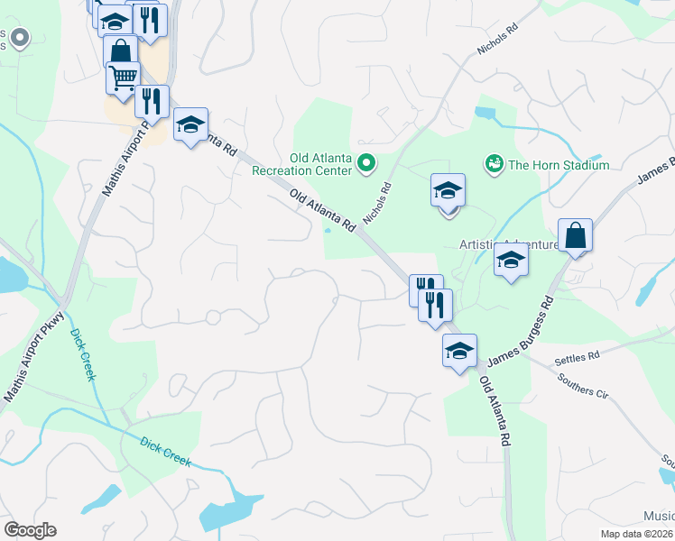 map of restaurants, bars, coffee shops, grocery stores, and more near 7020 Laurel Oak Drive in Suwanee