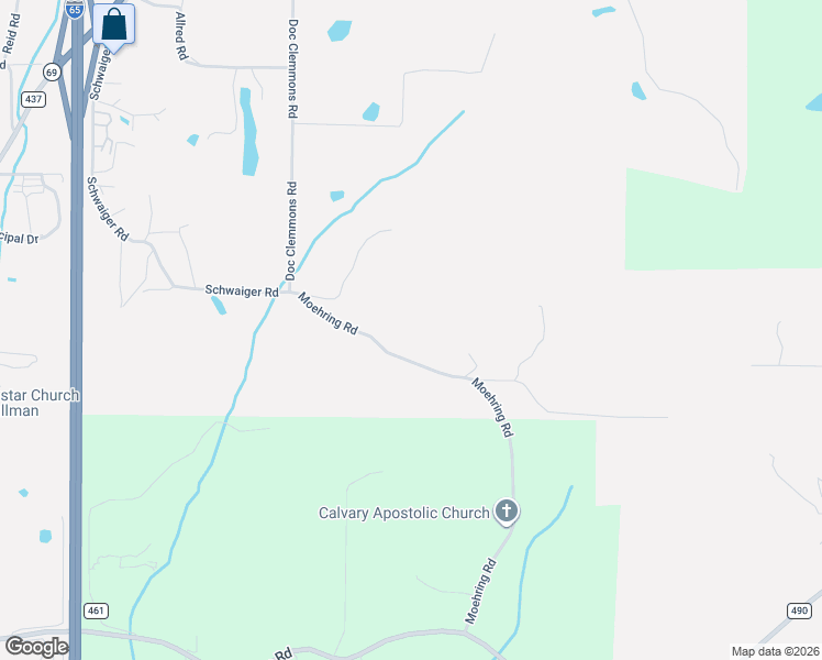 map of restaurants, bars, coffee shops, grocery stores, and more near 526 Moehring Road in Good Hope