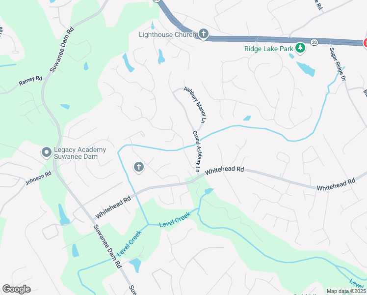 map of restaurants, bars, coffee shops, grocery stores, and more near 5410 Lenox Park Place in Buford