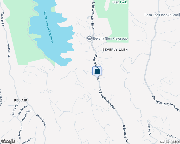 map of restaurants, bars, coffee shops, grocery stores, and more near 10440 Hebron Lane in Los Angeles